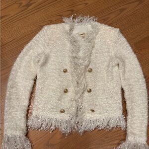 L’Agence white cardigan blazer size XS